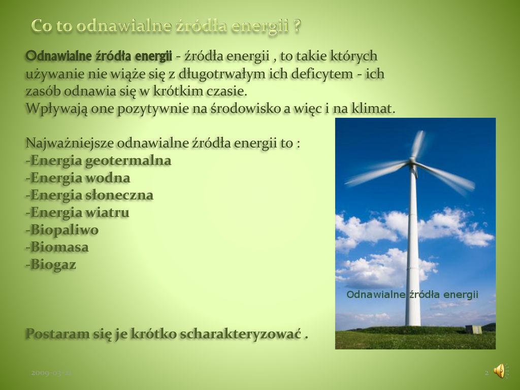 Klimat a odnawialne źródła energii ppt pobierz